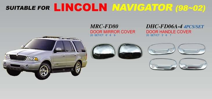 Lincoln Navigator - хромированные накладки на ручки дверей, на боковые зеркала, на переднюю и заднюю оптику и т.д.