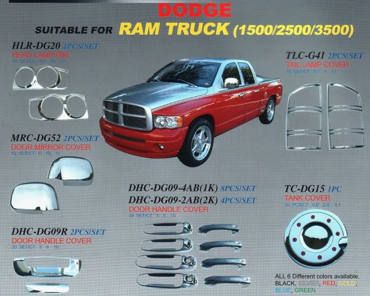 Dodge Ram (хромированные накладки)