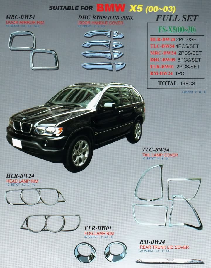 BMW X5 (хромированные накладки)