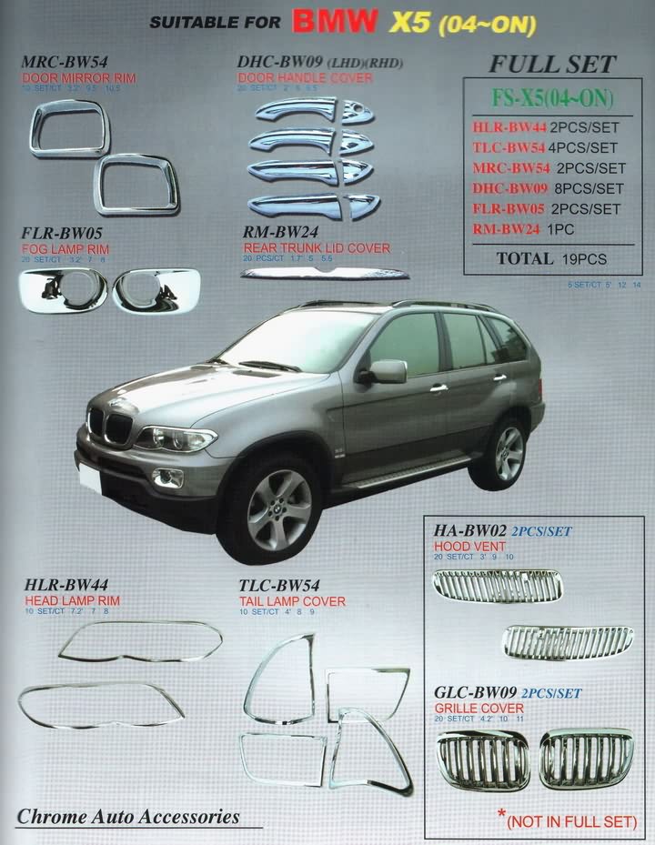 BMW X5 (хромированные накладки)