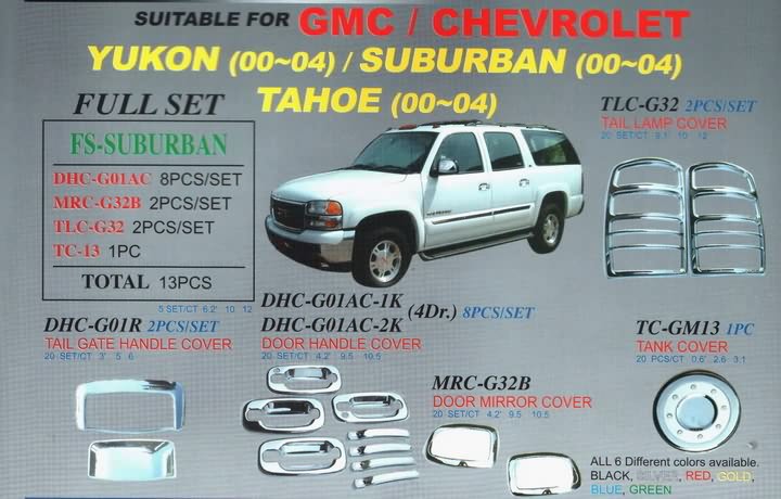 Chevrolet Yukon / Suburban / Tahoe (хромированные накладки)