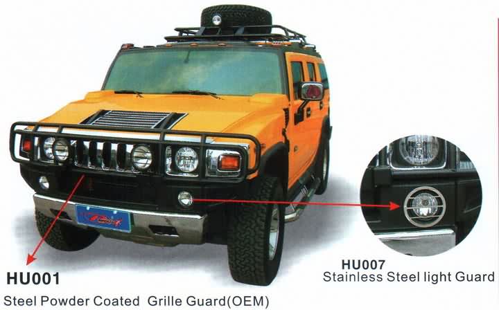 HU001 - Передняя дуга, HU007 - Защита туманок для GMC Hummer H2