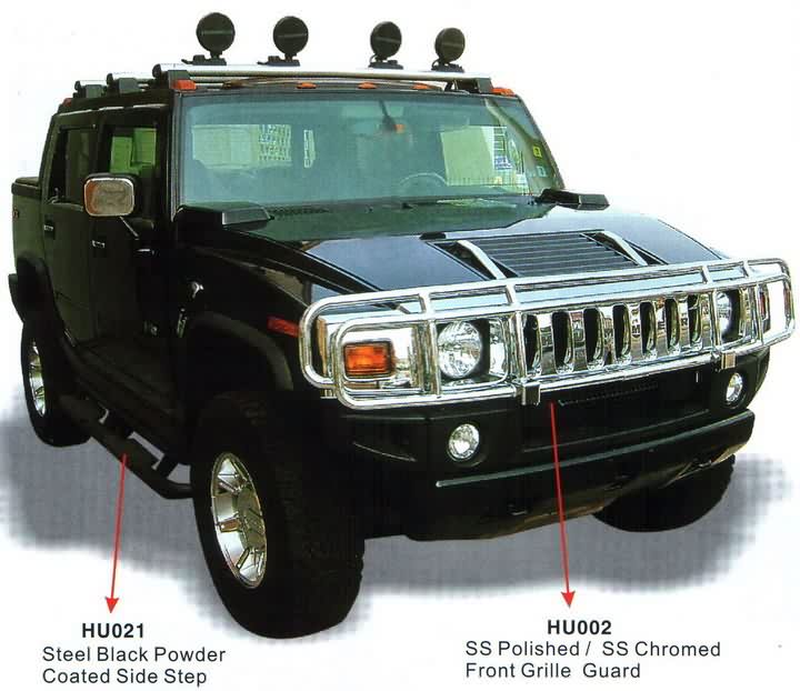 HU002 - Передняя дуга, HU021 - Боковые подножки для GMC Hummer H2