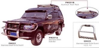 PM201 (MS-A055) - Передняя дуга, PM201A (MS-C056) - боковые подножки для Mitsubishi Pajero / Montero