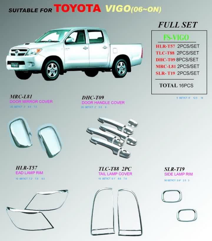 Toyota Vigo - обвес, дуги, подножки и прочие аксессуары